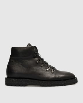 Stefano Ricci Черные кожаные ботинки UF11G4189VT