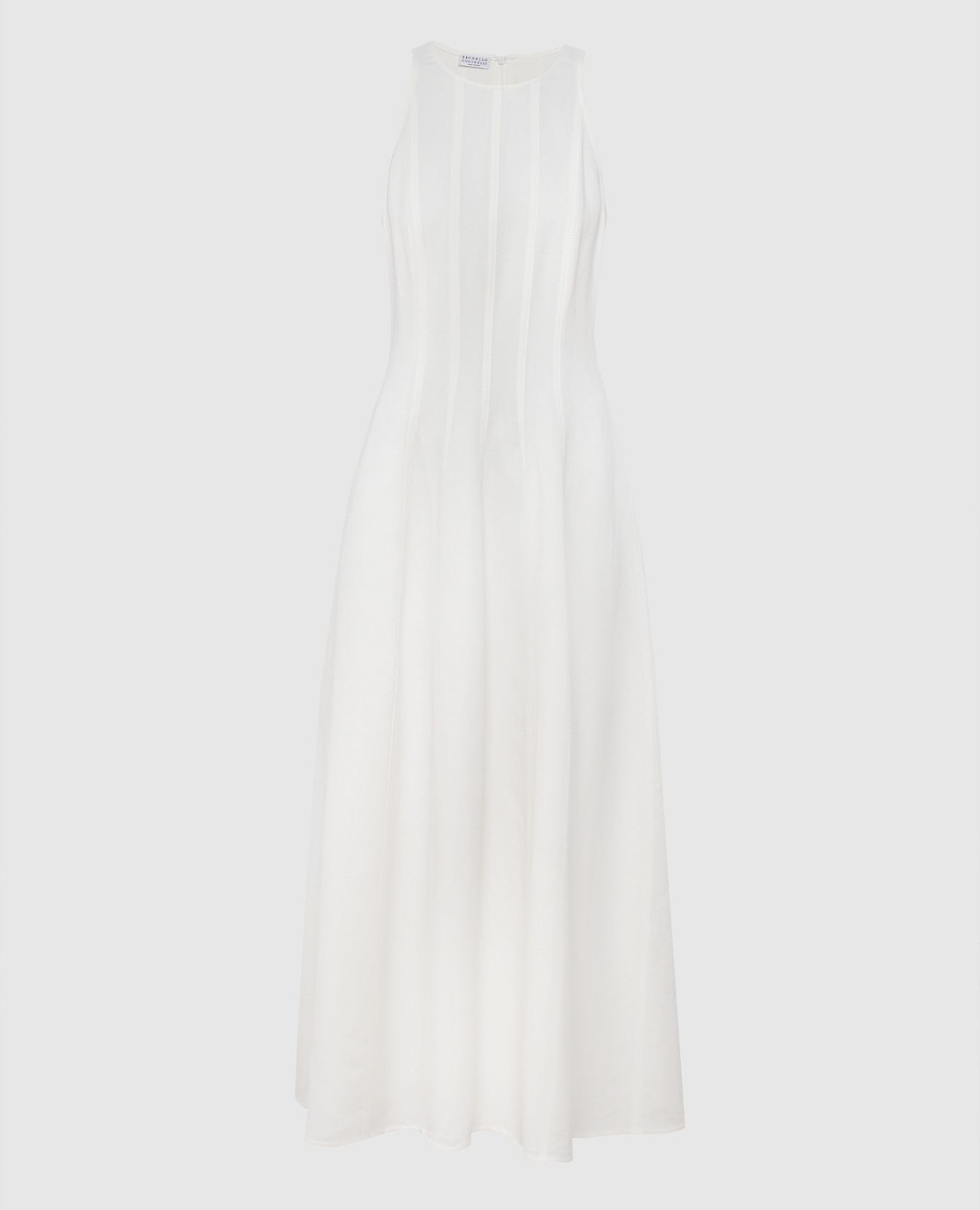 Белое платье с леном