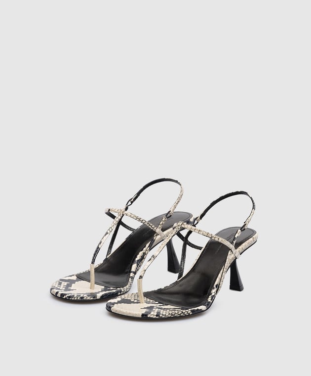 Khaite LINDEN leather sandals with an animalistic print F3047803L803 image 2