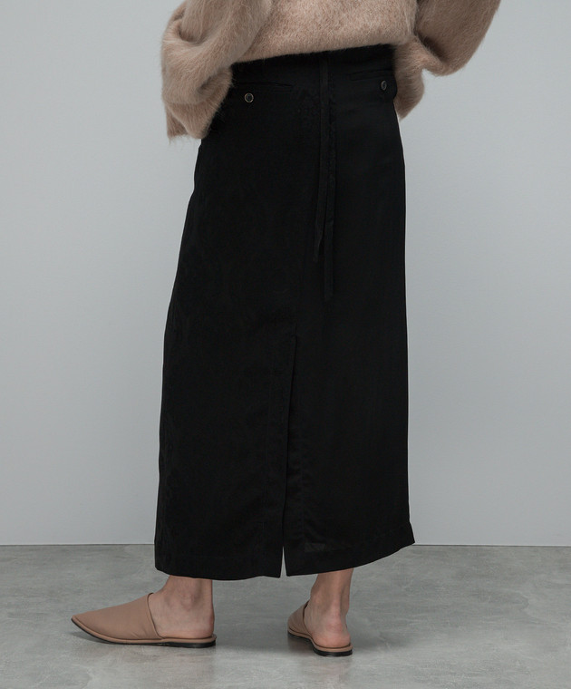 UMA WANG Gino black jacquard skirt for smell UW2011 image 4
