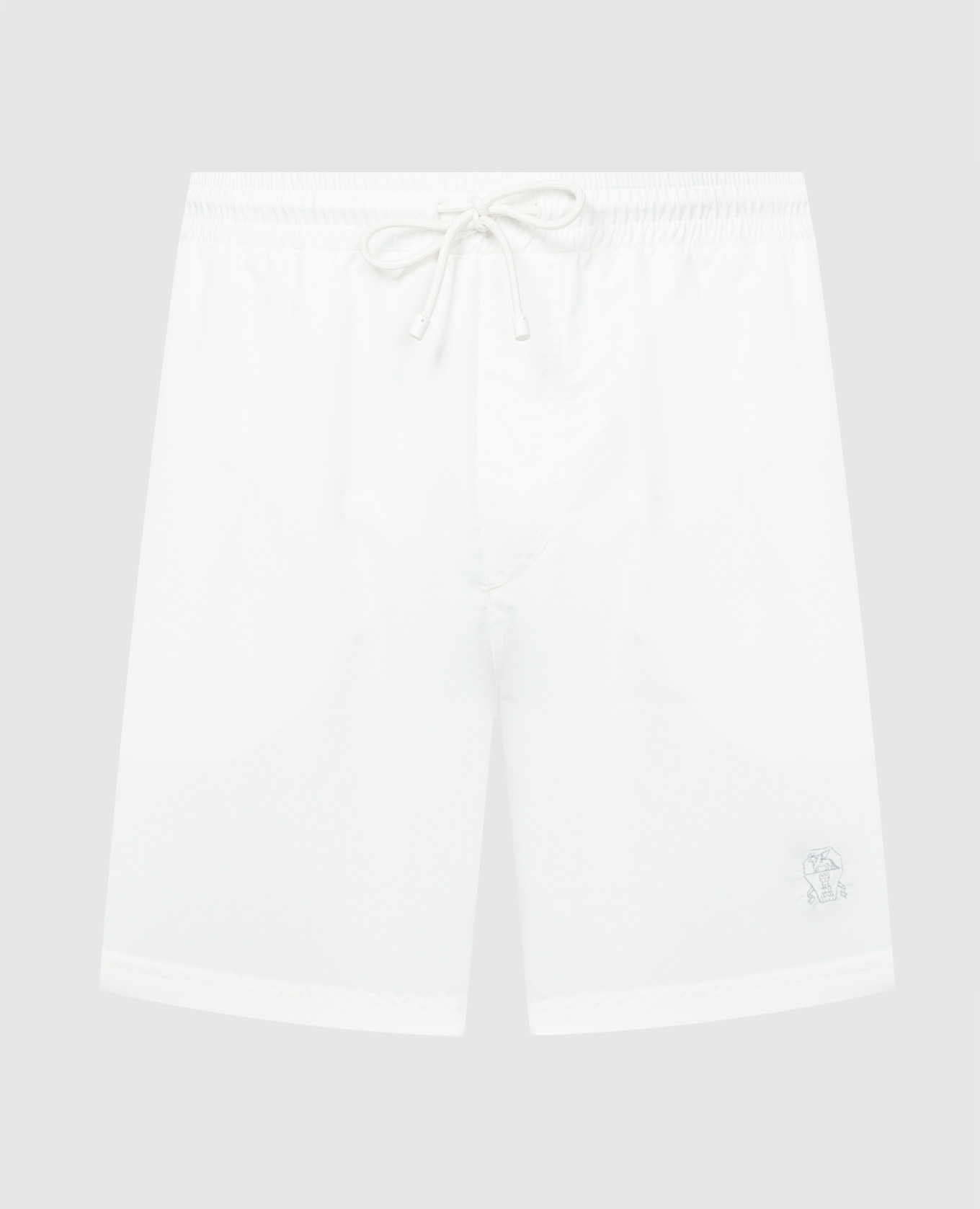 White logo swim shorts