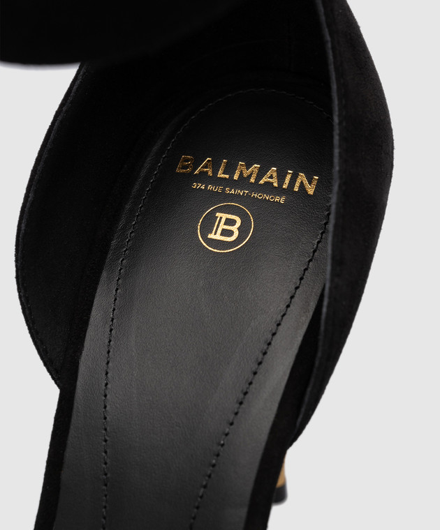 Balmain Uma black suede sandals AN1UH742LCMK изображение 5
