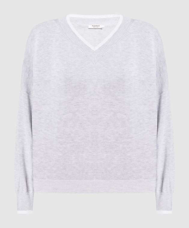 Peserico Gray pullover with lurex S99368F12P9234