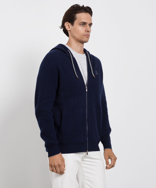 Brunello Cucinelli Темно-синій кардиган із кашеміру M22704806G зображення 3