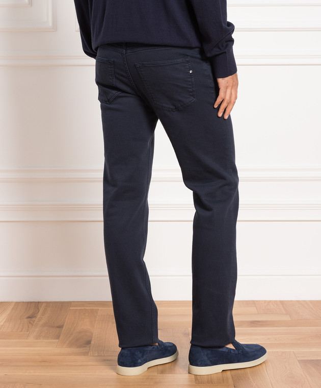 Stefano Ricci Сині джинси з патчем логотипу MFT24S0160KEEPT зображення 4