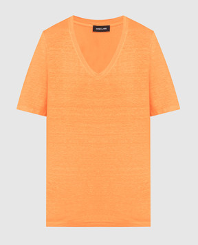 ANNECLAIRE Оранжевая футболка из льна. D0241674