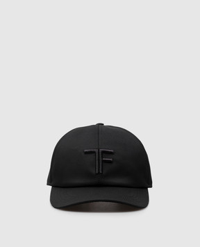 Tom Ford Чорна кепка з вишивкою логотипа MH003TCN036G