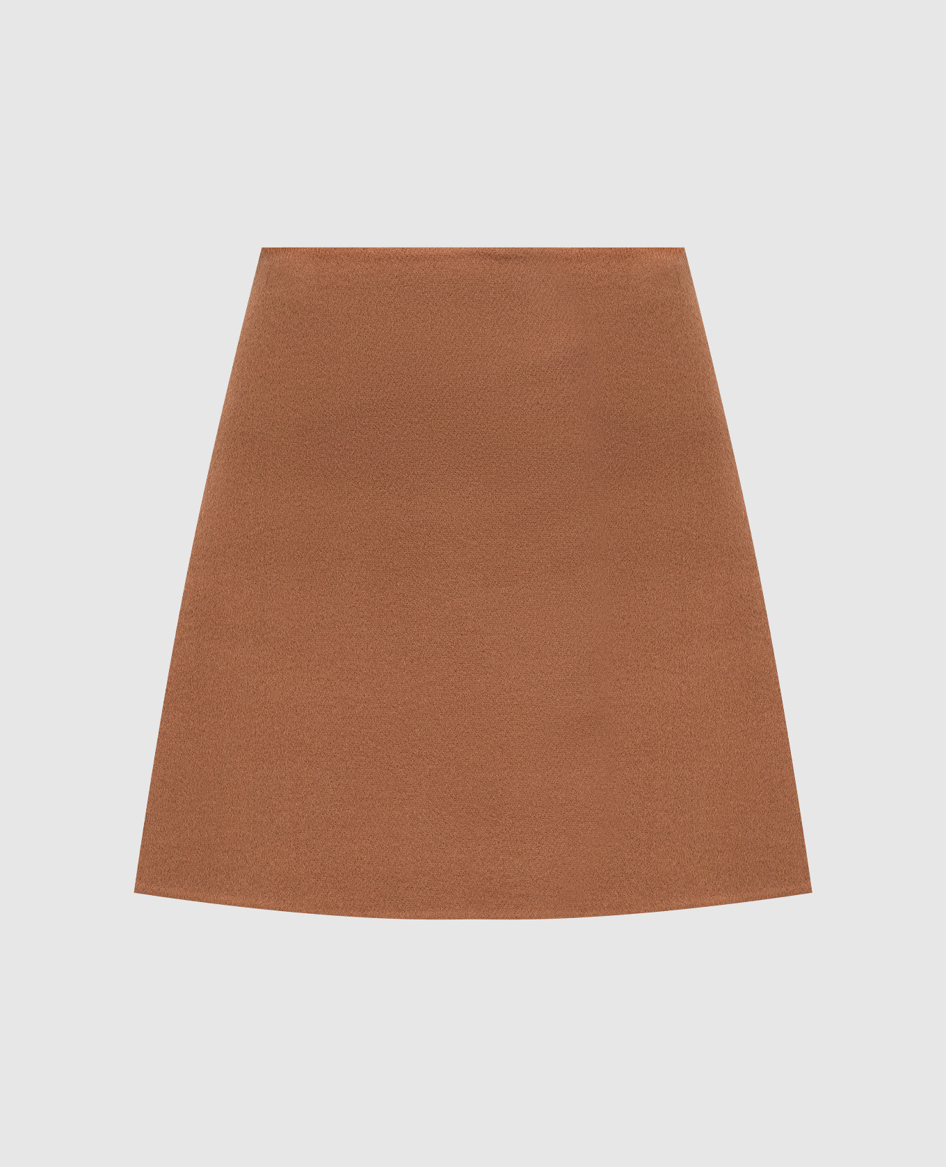

Коричневая юбка мини из шерсти и кашемира, Коричневый, Юбки прямые