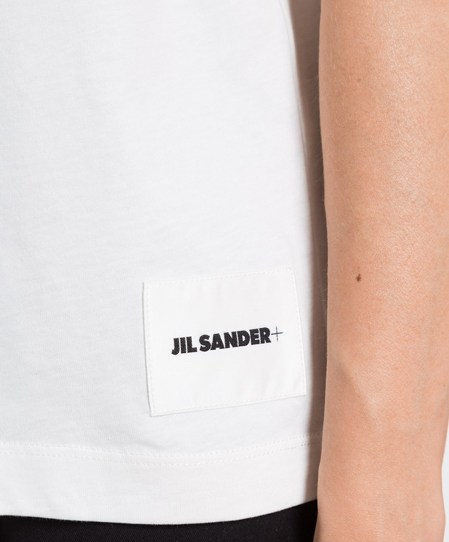 Jil Sander Набір білих футболок з логотип патч J40GC0001J45048 зображення 5