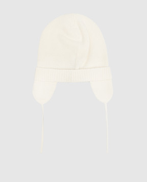 Moncler ENFANT Дитяча біла шапка з вовни 3B00005M1241
