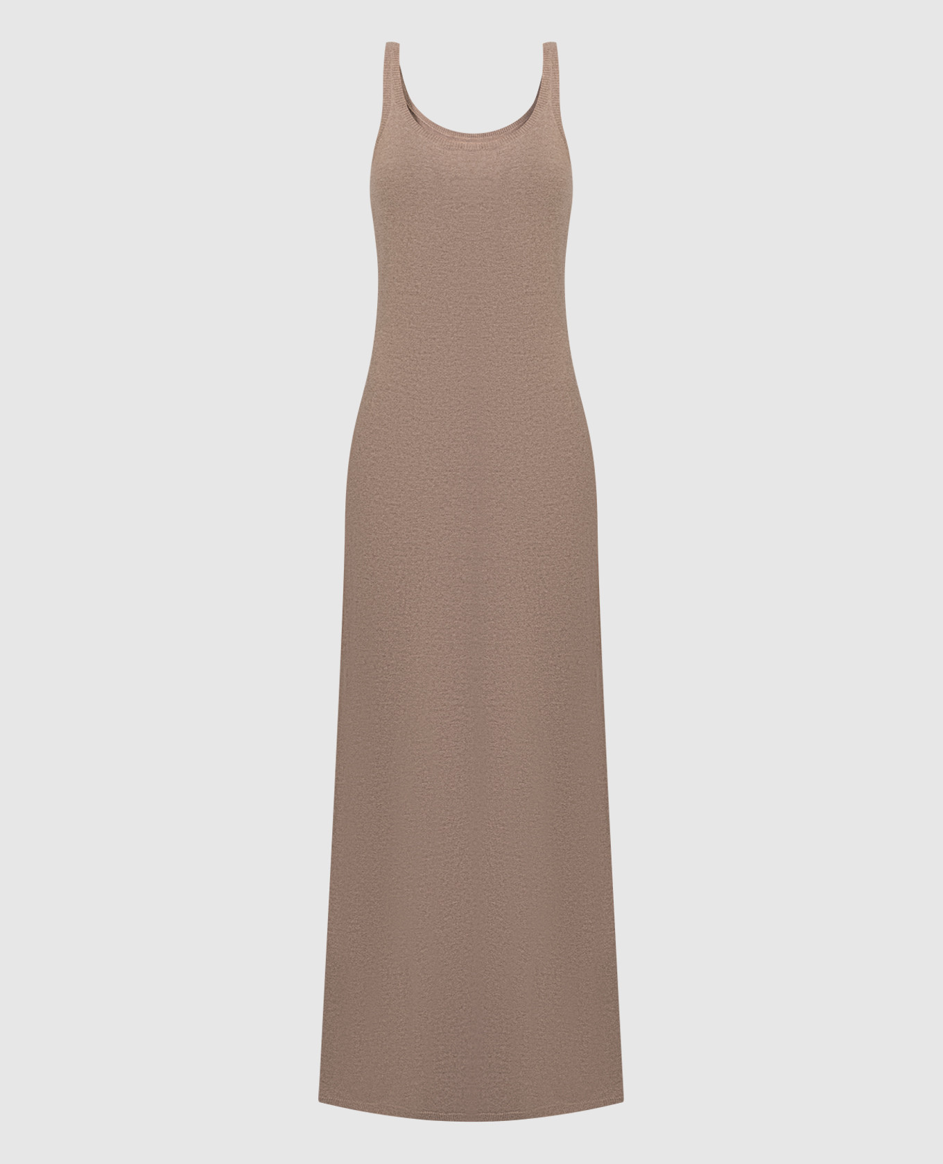 Sandalo beige maxi dress made of wool and cashmere