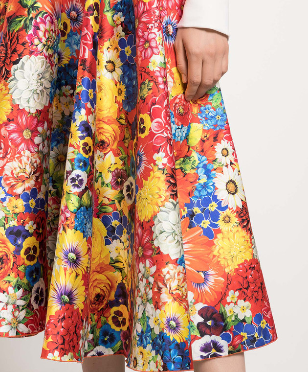 Dolce&Gabbana Garden print silk skirt F4BL8THS131 image 5