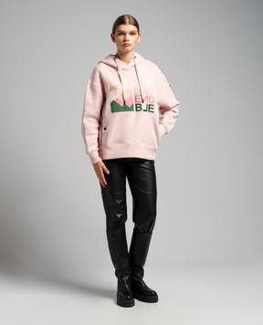 Moncler Grenoble Розовые худи с вышивкой 8G00019899RH