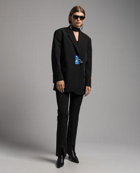 Heron Preston Черные брюки клеш с молниями HWCO001F23FAB001