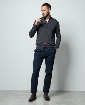 Cashmere&Whiskey Сірий кардиган з вовни 97396