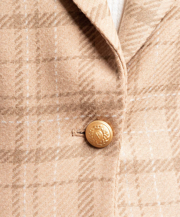 Ballantyne Brown checked wool and cashmere jacket BLJ041QWC09 image 5