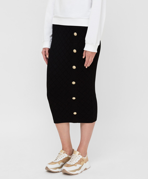 Balmain Черная юбка SF14869K462 изображение 3