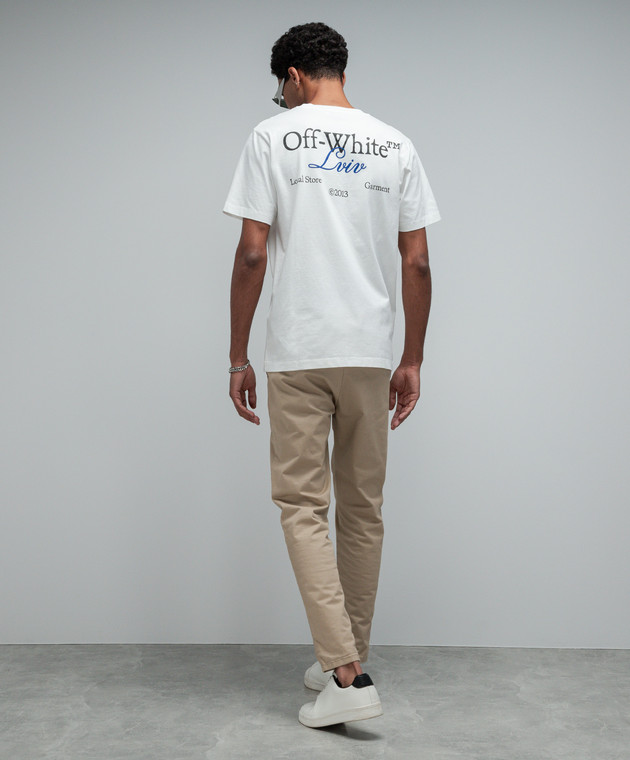 Off-White White t-shirt with Off-White Lviv print OMAA027G23JER040 image 2