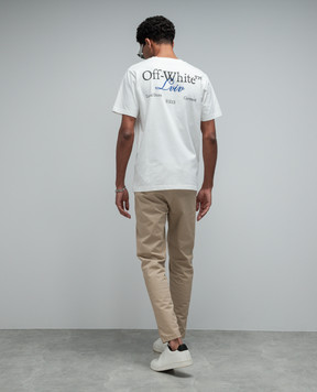 Off-White Біла футболка з принтом логотипа Off-White Lviv OMAA027G23JER040