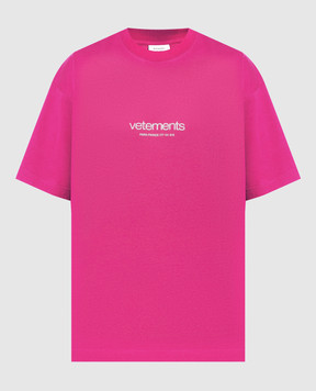 Vetements Розовая футболка с логотипом UE64TR150Hw