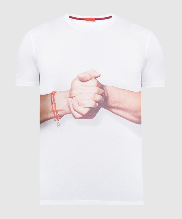 ISAIA A set of white t-shirts with a GESTI print BOXMC3JCAB2 image 2