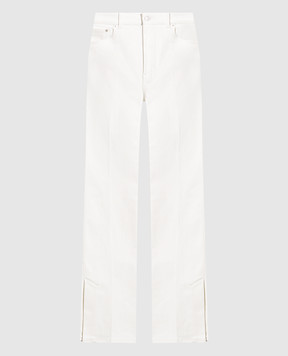 Alexander McQueen White jeans with logo patch 733315QMAB7