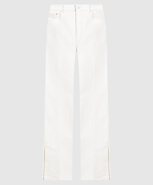Alexander McQueen White jeans with logo patch 733315QMAB7