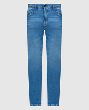 ISAIA Синие джинсы скини с эффектом потертости DCRZ06DJ123