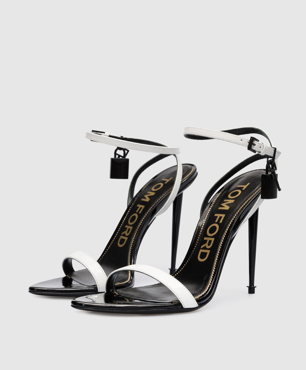 Tom Ford White patent leather sandals with pendants W2272LLCL072 image 2