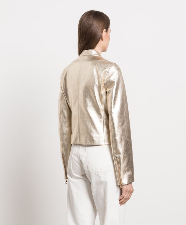 Dolce&Gabbana Golden leather jacket F9G30LFUL5S image 4