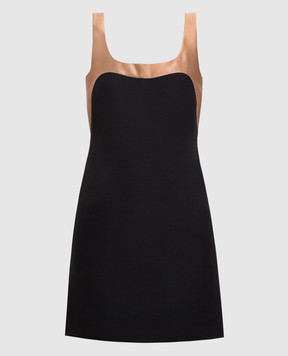 Valentino Черное платье-футляр из шерсти и шелка 2B0VA3R01CF