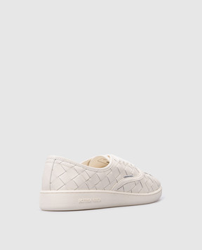 Bottega Veneta Белые кожаные кеды Prov Victory с плетением 775319V3HB0