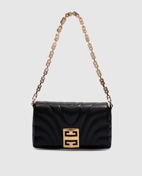 Givenchy Чорна шкіряна сумка крос-боді Micro 4G BB60MSB1JX