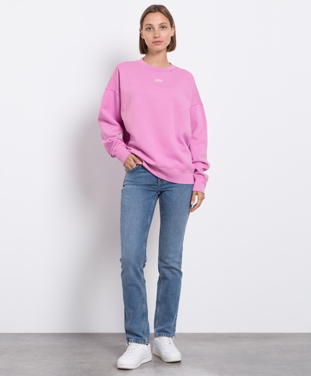 AUTRY Розовый свитшот с логотипом A23ISWBW416U изображение 2