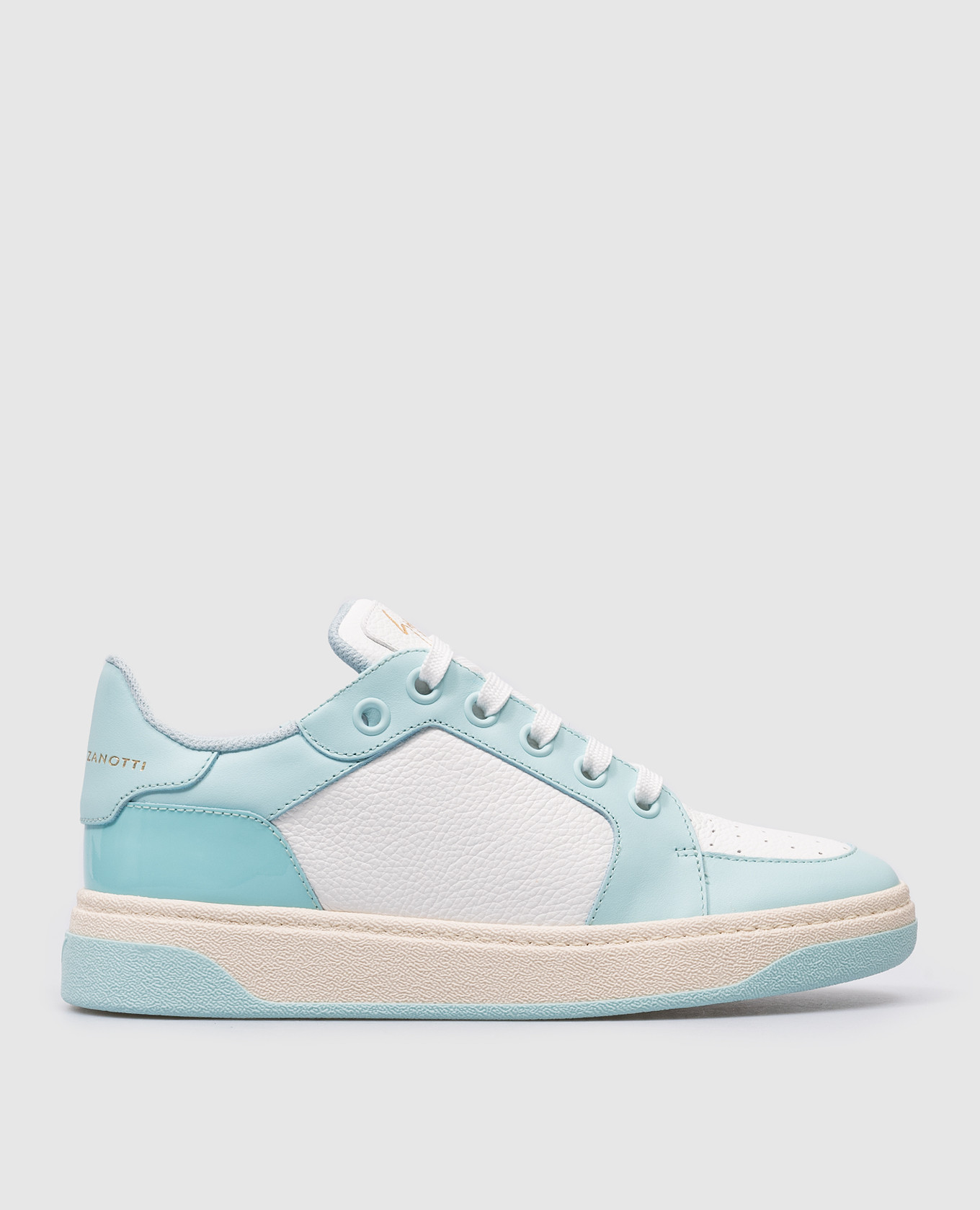 Arena blue leather sneakers