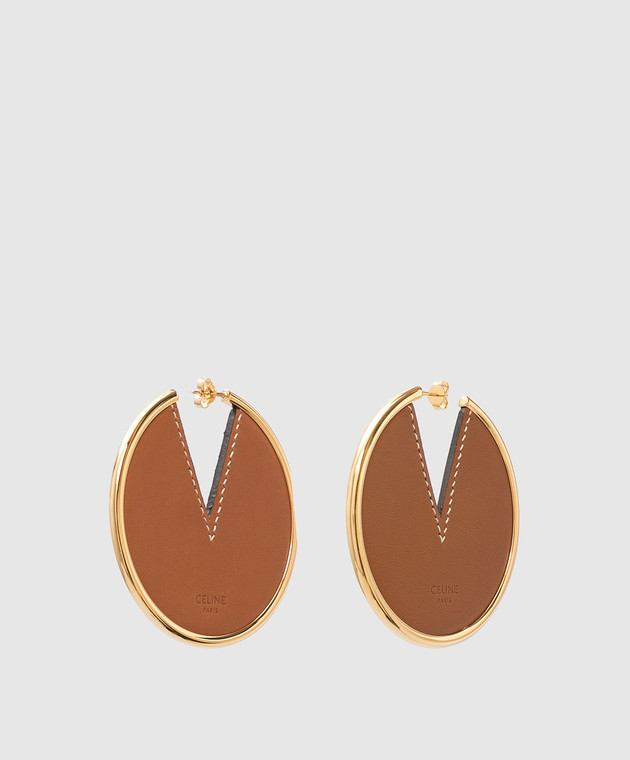 Celine Коричневые серьги 46T413BCR изображение 3
