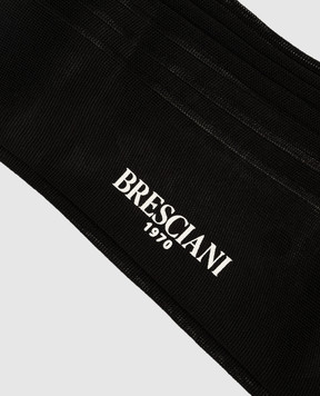 Bresciani Чорні шкарпетки в рубчик MC009UN0001XX