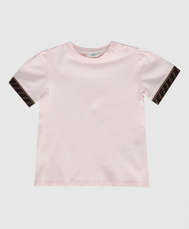 Fendi Дитяча рожева футболка у візерунок FF BFI117ST8