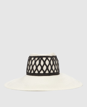 Brunello Cucinelli Шляпа молочного цвета с эколатунью MCAP90173
