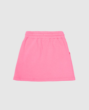 Off-White Детская розовая юбка с принтом логотипа Funny Flowers OGCK002S24FLE002