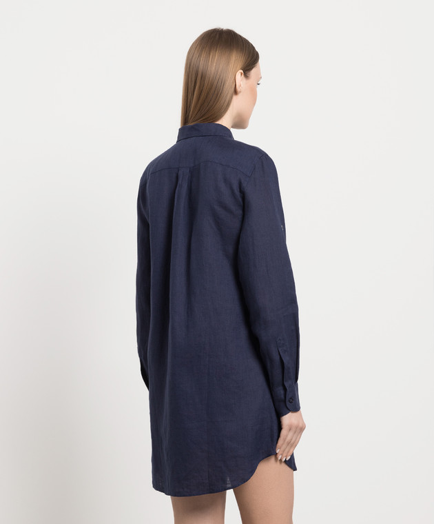 Vilebrequin Blue Fragance linen shirt dress FRGP601P изображение 4