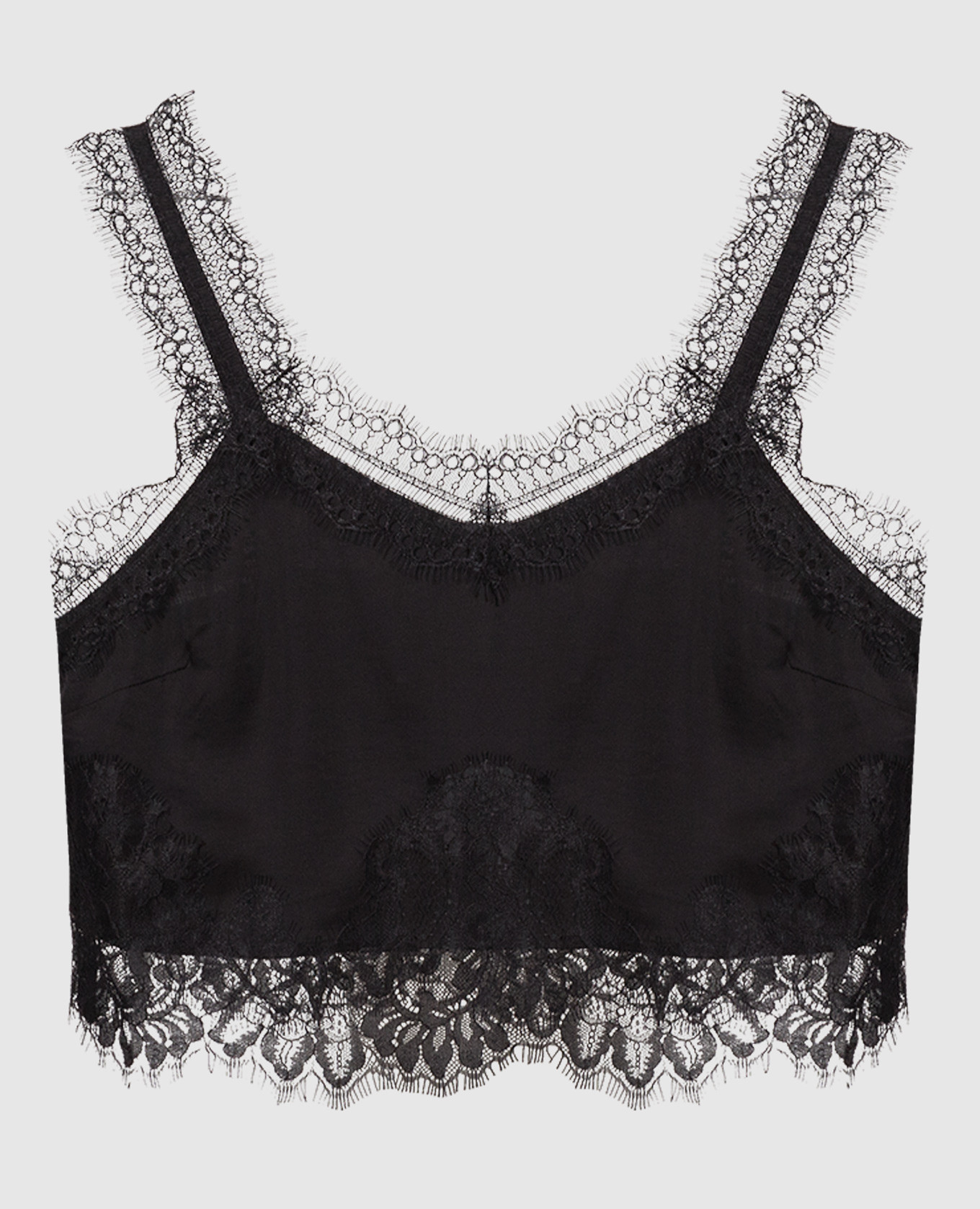 

Черный топ Myfo с кружевом, Топы