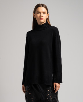 Twinset Чорний светр з кристалами 232TP3402