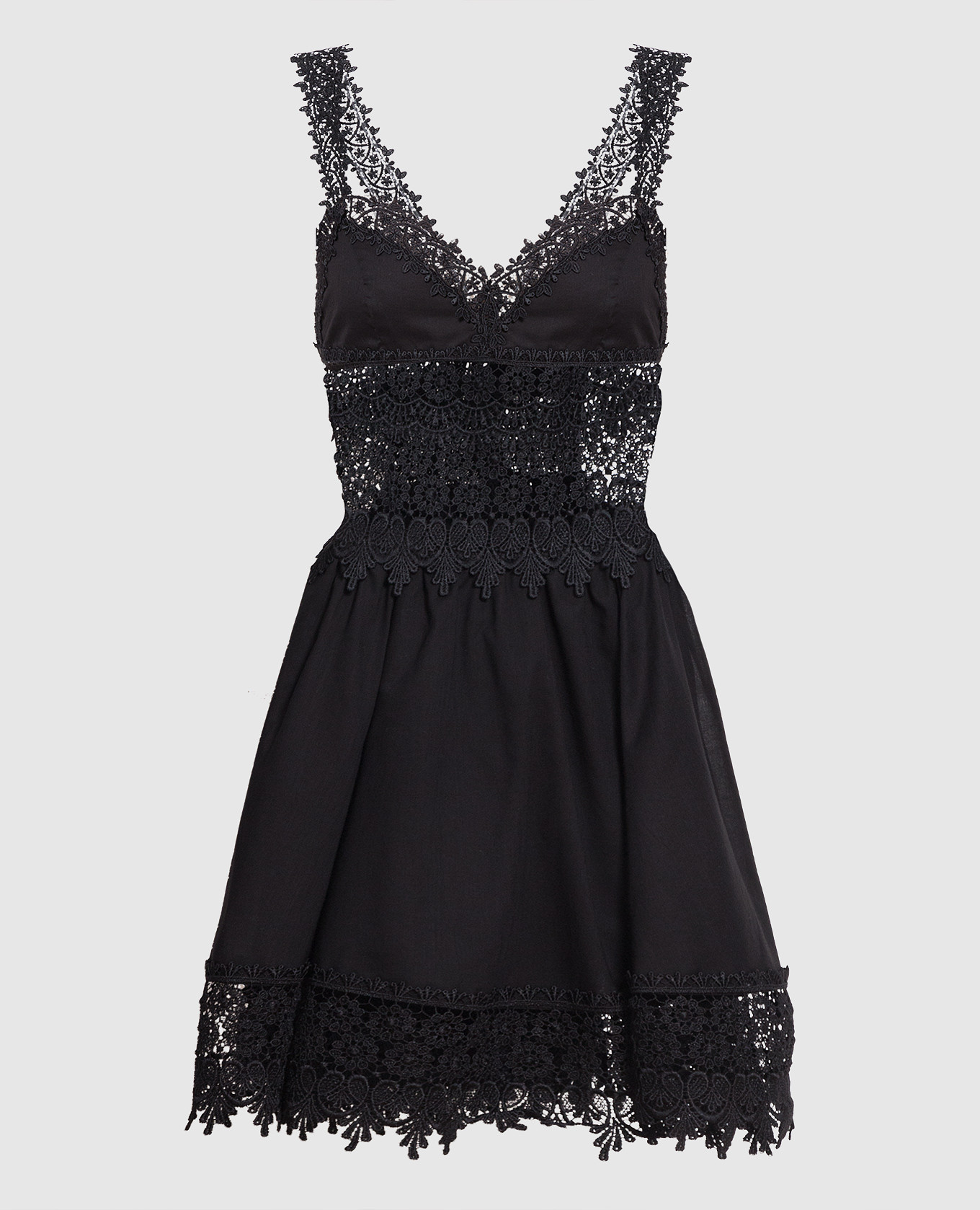 Marilyn black dress with lace