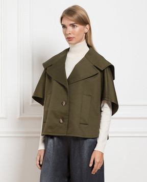 Max Mara Зеленое пончо CANOSSA