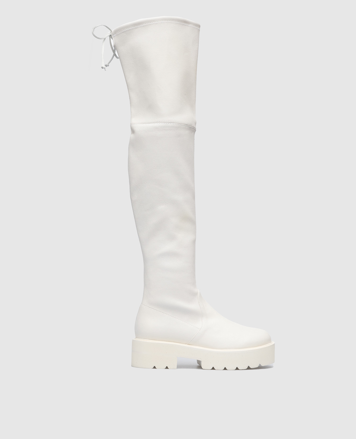 Lowland Ultralift white leather boots