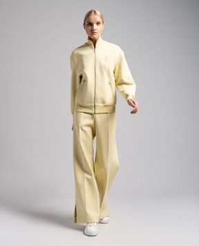 Jil Sander Желтая спортивная кофта с монограммой логотипа J02HG0101J20054