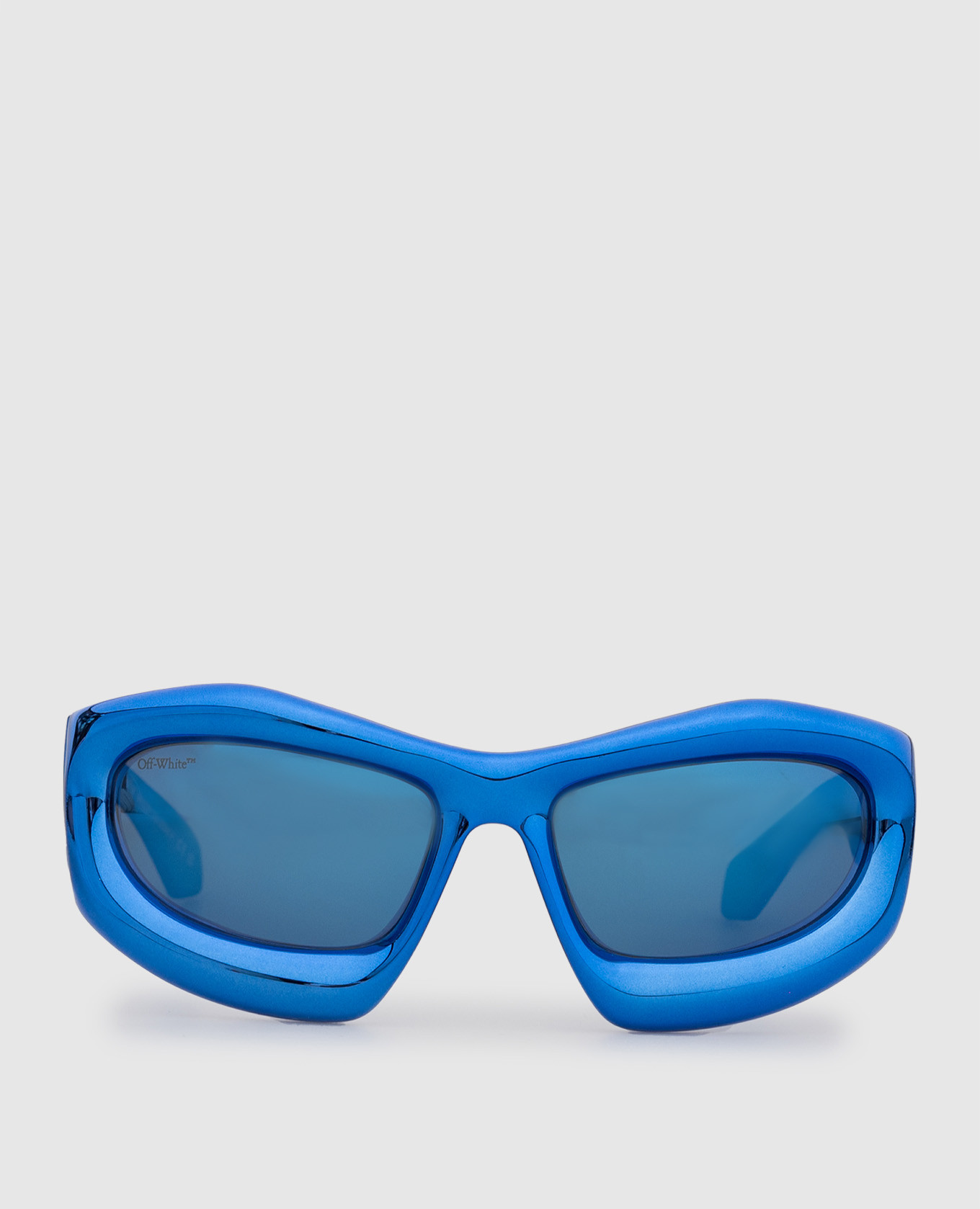 Blaue Katoka-Sonnenbrille mit Metallic-Effekt