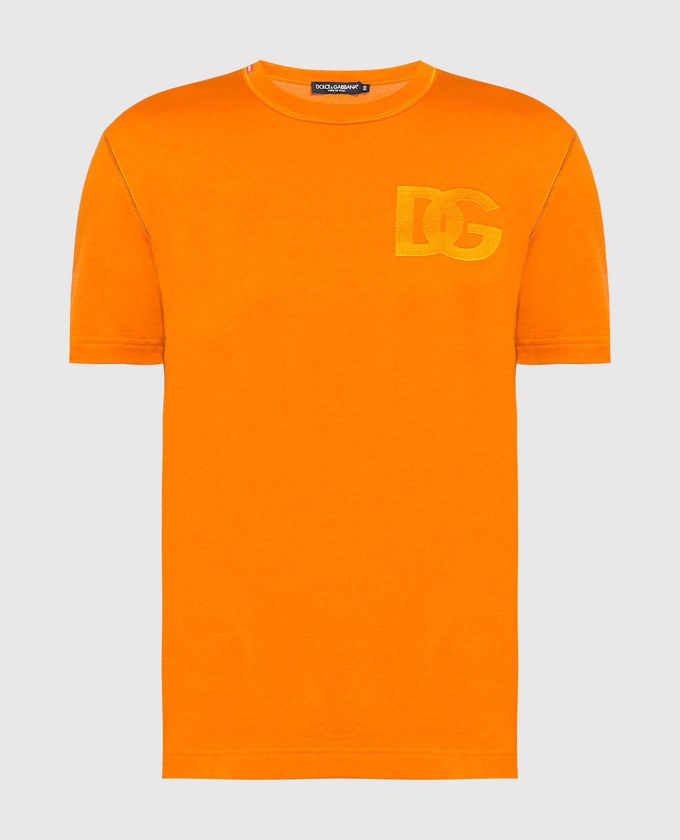 Оранжевая футболка с вышивкой логотипа DG