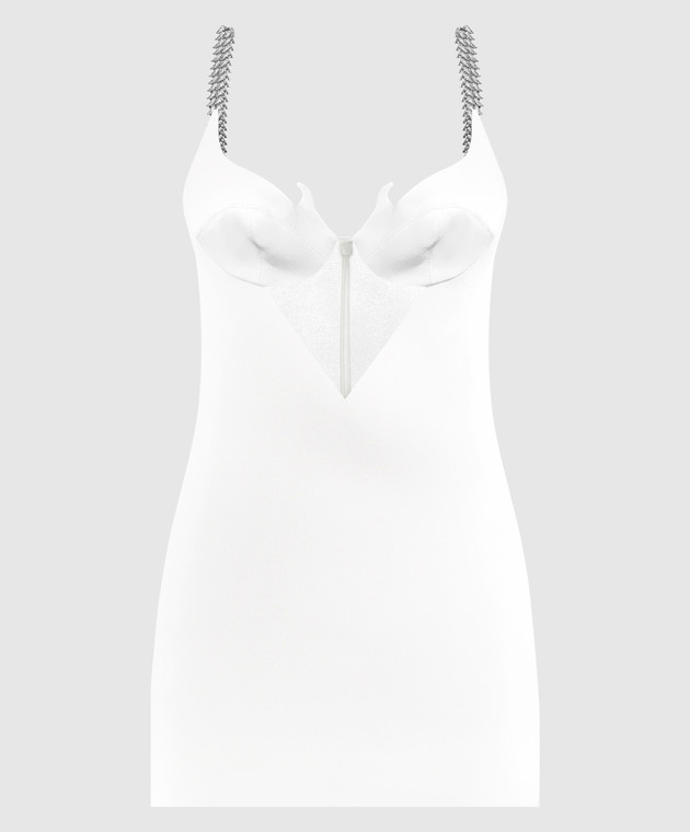 David Koma Біла сукня міні з кристалами PF22DK19D